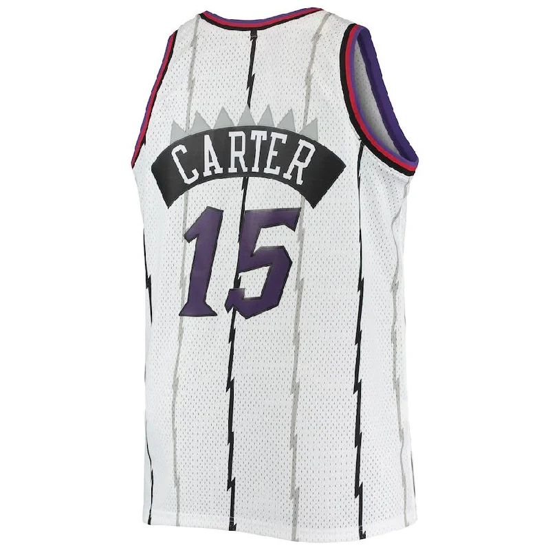 Basketball Jerseys with Full-Button Closure for Traditional Style-T.Raptors #15 Vince Carter Mitchell & Ness Big & Tall Hardwood Classics Swingman Jersey White Stitched American Basketball Jersey