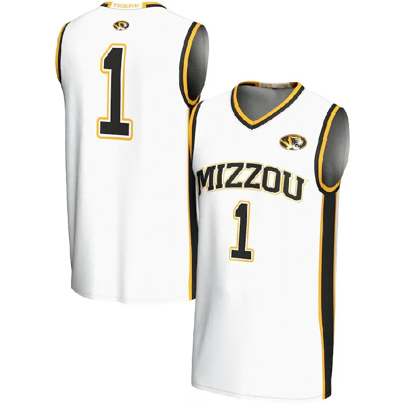 Custom Basketball Jerseys with Player Names and Numbers-#1 M.Tigers GameDay Greats Lightweight Basketball Jersey - White American College Jerseys