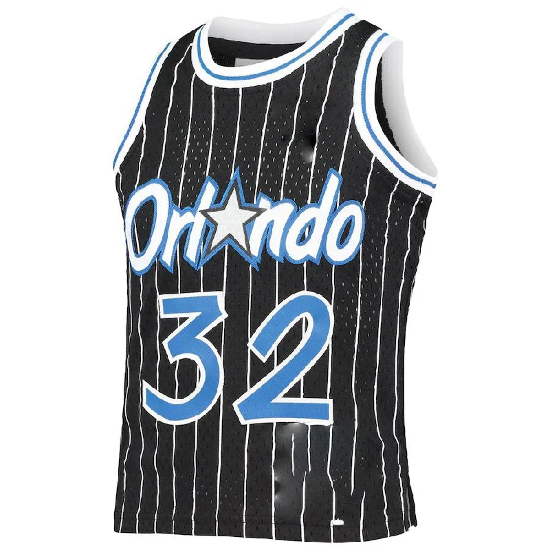 Basketball Jerseys with Adjustable Neck Design for Perfect Fit-O.Magic #32 Shaquille O'Neal Mitchell & Ness Preschool Hardwood Classics Throwback Team Jersey  Black Stitched American Basketball Jersey