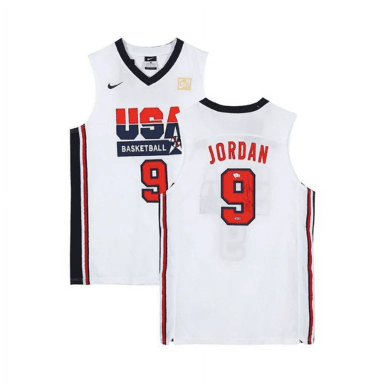 Basketball Jerseys with Heat-Pressed Numbers and Logos for Durability-Stitched Michael Jordan Mens National Dream Team Jersey