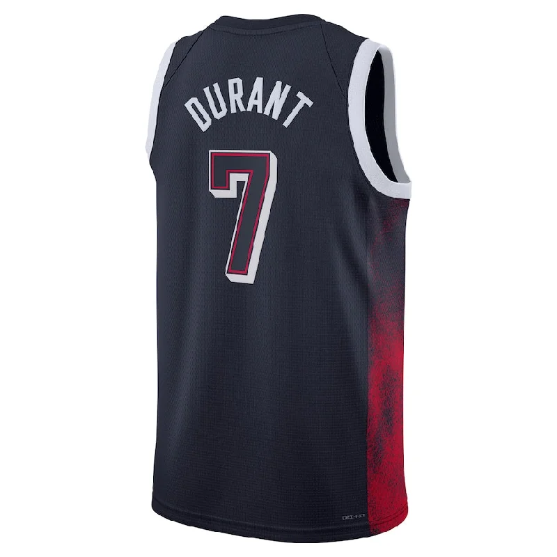 Basketball Jerseys with Lightweight Polyester Fabric for Breathability-USA Basketball #7 Kevin Durant Unisex 2024 Swingman Player Jersey - Navy American Basketball Jersey