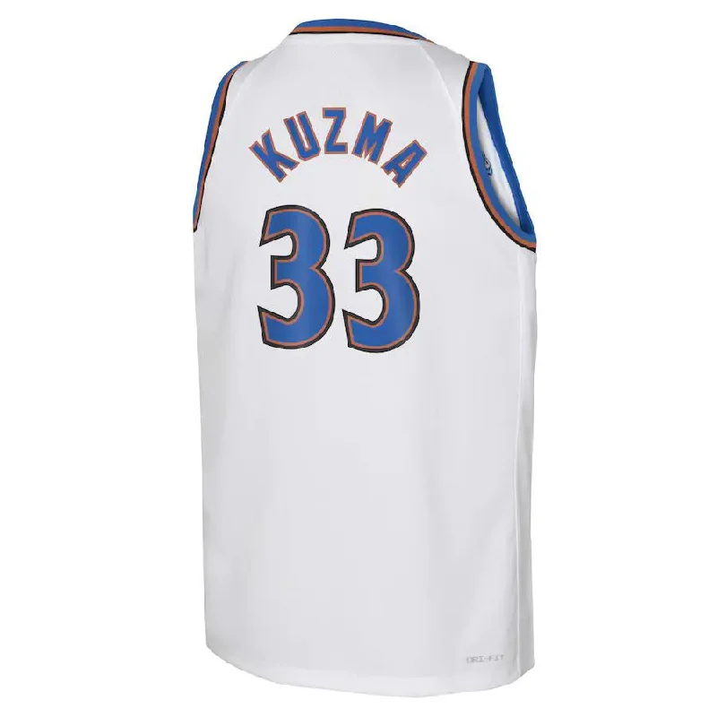 Basketball Jerseys with Moisture-Wicking Technology-W.Wizards #33 Kyle Kuzma Swingman Jersey White Classic Edition Stitched American Basketball Jersey