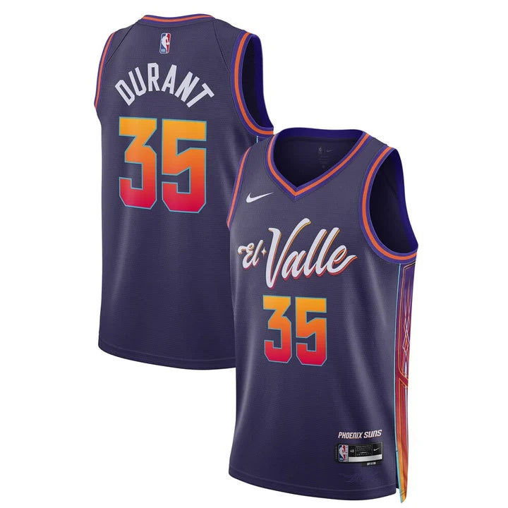 Basketball Jerseys with Button Placket for Traditional Style-Kevin Durant El Valle Suns Jersey