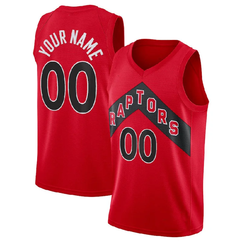 Basketball Jerseys with Tapered Sleeves for Stylish Fit-Custom T.Raptors Swingman Jersey Icon Edition Red Stitched Basketball Jersey