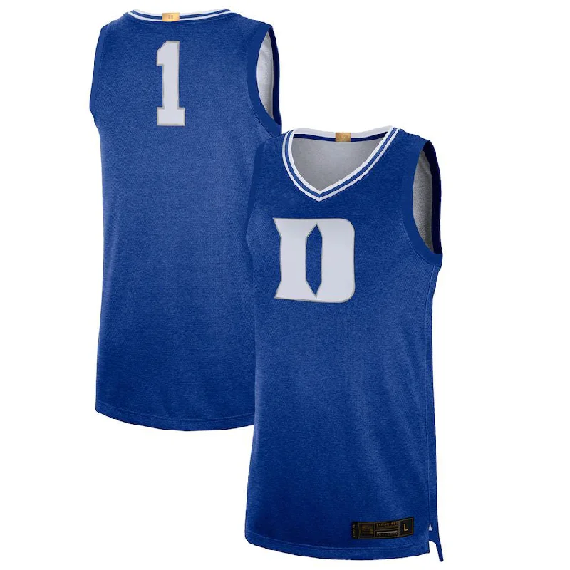 Basketball Jerseys with Sleeveless Design for Warm Weather-#1 D.Blue Devils 100th Anniversary Rivalry Limited Basketball Jersey Royal Stitched American College Jerseys