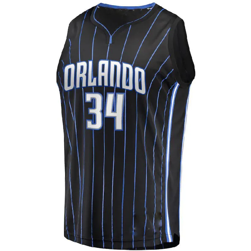 Custom Basketball Jerseys with Team Colors and Branding-O.Magic #34 Wendell Carter Jr. Fanatics Branded  2021-22 Fast Break Replica Jersey Icon Edition Black Stitched American Basketball Jersey