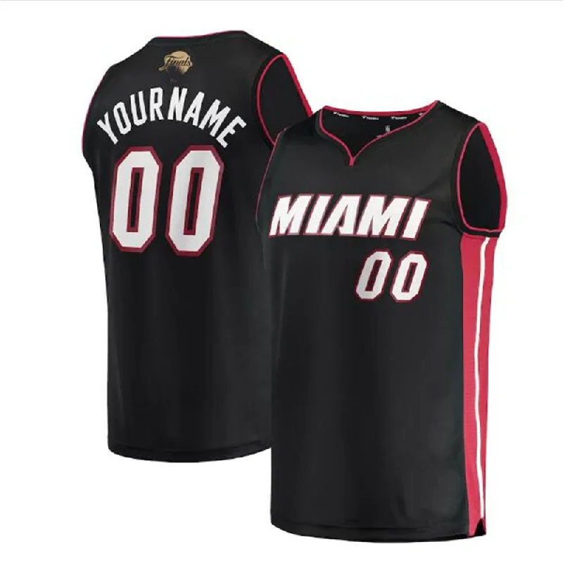 Basketball Jerseys with Custom Colors for Team Branding-Custom M.Heat Fanatics Branded 2023 Finals Fast Break Custom Jersey - Icon Edition - Black Stitched Basketball Jersey