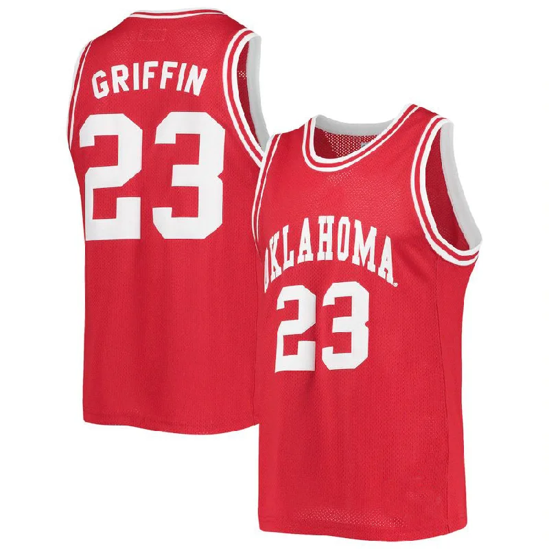 Basketball Jerseys with Custom Team Logos-O.Sooners #23 Blake Griffin  Original Retro Brand Commemorative Classic Basketball Jersey Crimson Stitched American College Jerseys