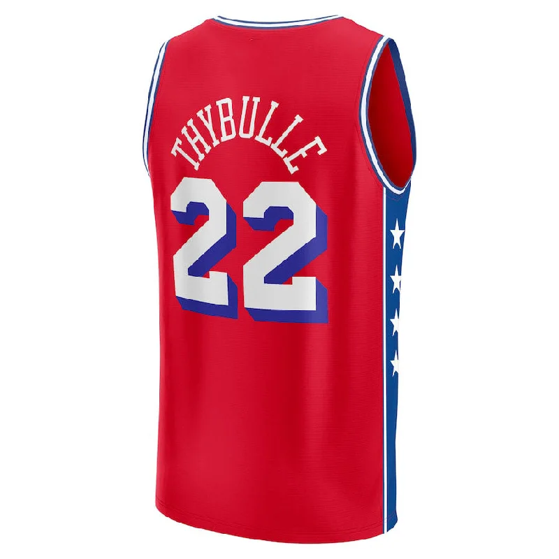 Basketball Jerseys with Moisture-Wicking Technology-PH.76ers #22 Matisse Thybulle Fanatics Branded  2022-23 Fast Break Player Jersey Red Statement Edition Red Stitched American Basketball Jersey