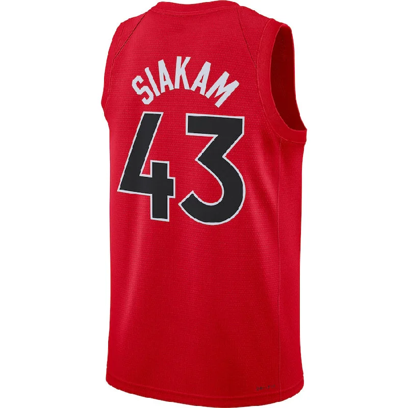 Basketball Jerseys with High-Performance Fabrics for Serious Athletes-T.Raptors #43 Pascal Siakam 2021-22 Diamond Swingman Jersey Red Icon Edition Stitched American Basketball Jersey