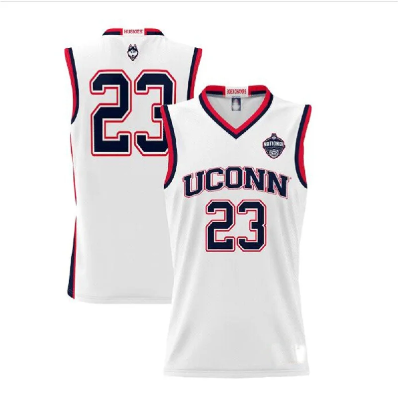 Basketball Jerseys with Piping for Traditional Style-#23 U.Huskies ProSphere 2023 Basketball National Champions Basketball Jersey - Navy Stitched American College Jerseys