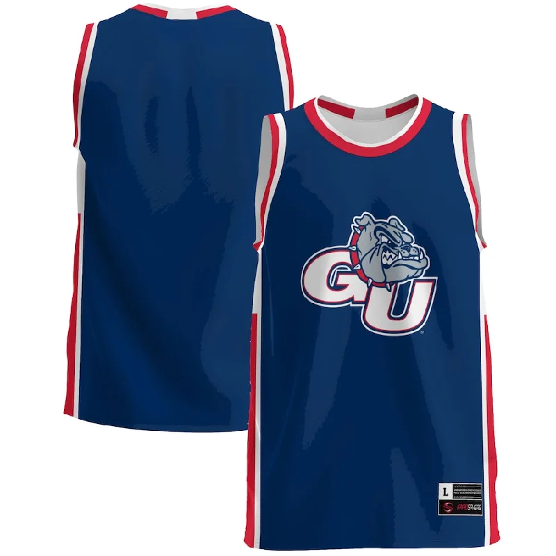 Basketball Jerseys with Anti-Chafe Seams for Comfort-Gonzaga Bulldogs Basketball Jersey Navy Stitched American College Jerseys