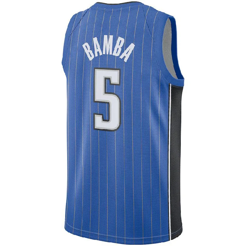 Basketball Jerseys with Sweat-Wicking Technology for Dry Comfort-O.Magic #5 Mohamed Bamba Swingman Jersey Royal Stitched American Basketball Jersey