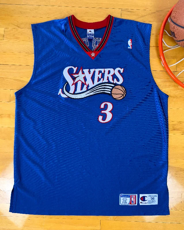 Basketball Jerseys with Anti-Chafe Seams for Comfort-Philadelphia 76ers Allen Iverson 2000-2001 Alternate NBA Basketball Jersey (56/XXXL)