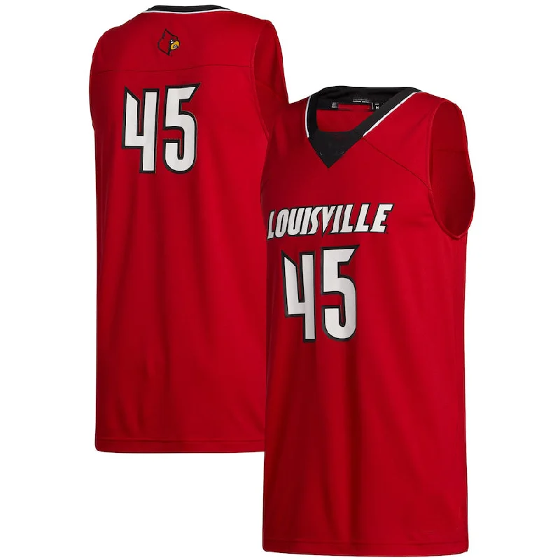 Basketball Jerseys with Adjustable Neck Design for Perfect Fit-#45 L.Cardinals Swingman Jersey Red Basketball Jersey Stitched American College Jerseys