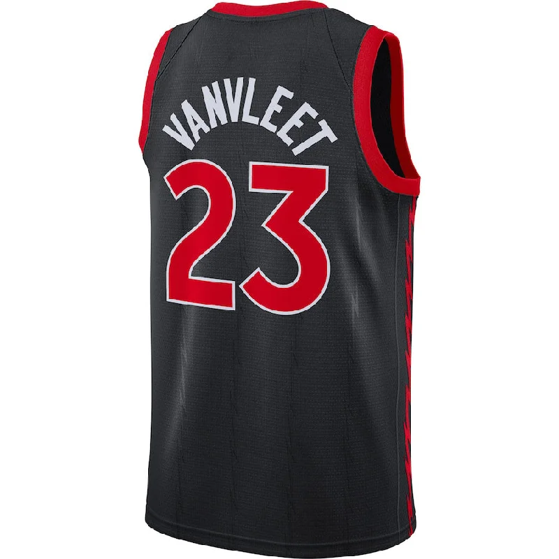 Basketball Jerseys with Zippered Neck for Versatility-T.Raptors #23 Fred VanVleet Jordan Brand 2020-21 Swingman Jersey Black Statement Edition Stitched American Basketball Jersey