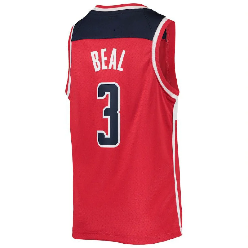 Basketball Jerseys with Modern Cut for Comfortable Fit-W.Wizards #3 Bradley Beal Diamond Swingman Jersey Icon Edition Red Stitched American Basketball Jersey