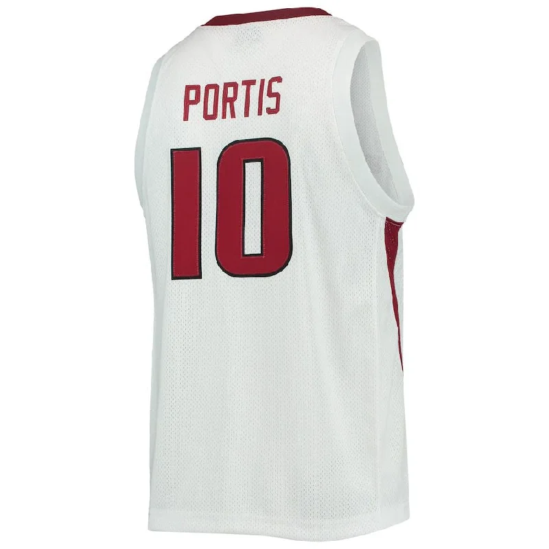 Custom Basketball Jerseys with Player Names and Numbers-A.Razorbacks #10 Bobby Portis Original Retro Brand Alumni Commemorative Replica Basketball Jersey White Stitched American College Jerseys