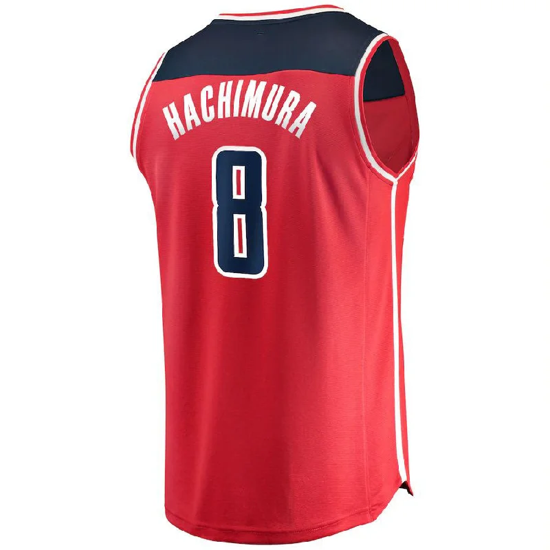 Basketball Jerseys with Vintage Style for Old-School Look-W.Wizards #8 Rui Hachimura Fanatics Branded Replica Fast Break Jersey Red Icon Edition Stitched American Basketball Jersey