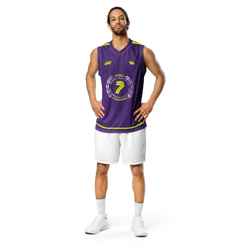 Basketball Jerseys with Soft Collar for Comfort-Lewis Hamilton Recycled unisex basketball jersey