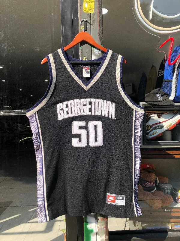 Youth Basketball Jerseys with Elastic Sleeves for Secure Fit-Vintage Nike GeorgeTown Hoyas Othella Harrington Authentic Jersey Size 48/XL