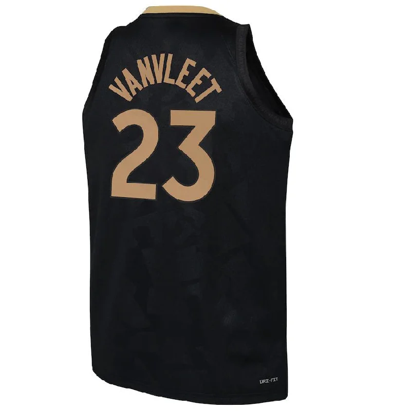 Basketball Jerseys with Soft Fabric for a Casual Look-T.Raptors #23 Fred VanVleet  Swingman Jersey City Edition Black Stitched American Basketball Jersey