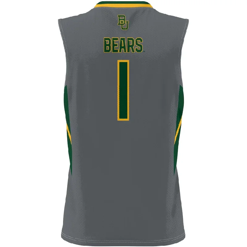 Basketball Jerseys with Custom Logo Printing for Unique Identity-#1 B.Bears GameDay Greats Lightweight Basketball Jersey - Gray Stitched American College Jerseys