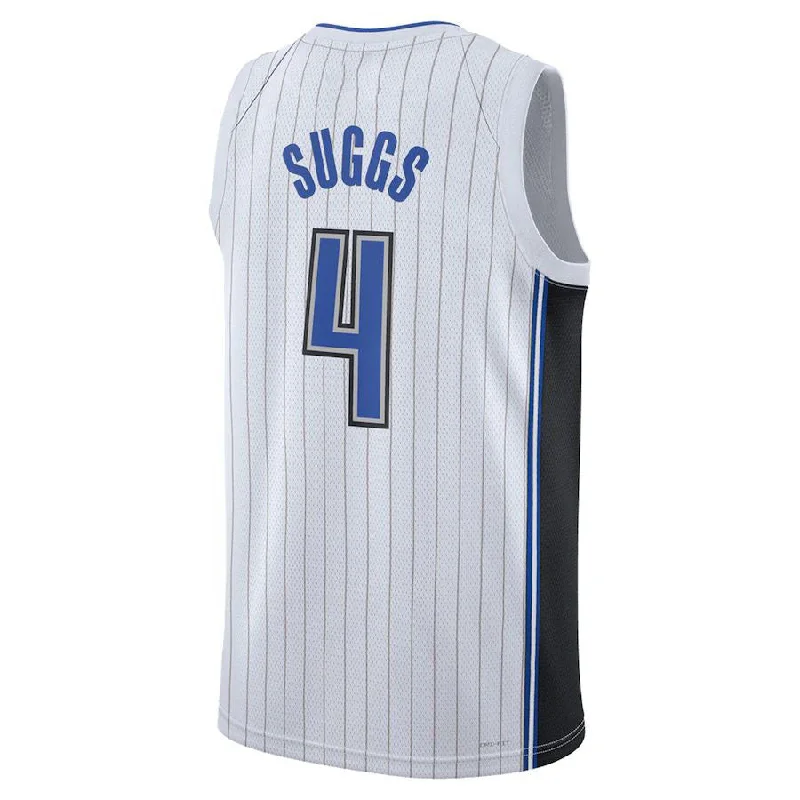 Basketball Jerseys with Full Button Front for Classic Look-O.Magic #4 Jalen Suggs Unisex 2022-23 Swingman Jersey Association Edition  White Stitched American Basketball Jersey