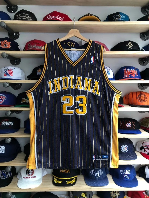 Basketball Jerseys with Heat-Pressed Numbers and Logos for Durability-Vintage Reebok Indiana Pacers Ron Artest Authentic Jersey Size 48/XL