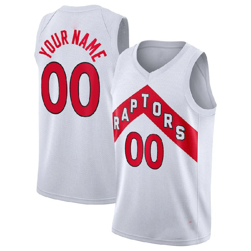 Basketball Jerseys with Reflective Details for Visibility-Custom T.Raptors Swingman Jersey Association Edition White Stitched Basketball Jersey