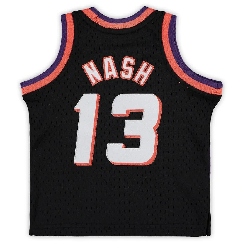 Basketball Jerseys with Custom Logo Printing for Unique Identity-P.Suns #13 Steve Nash Mitchell & Ness Infant 1996-97 Hardwood Classics Retired Player Jersey Black Stitched American Basketball Jersey