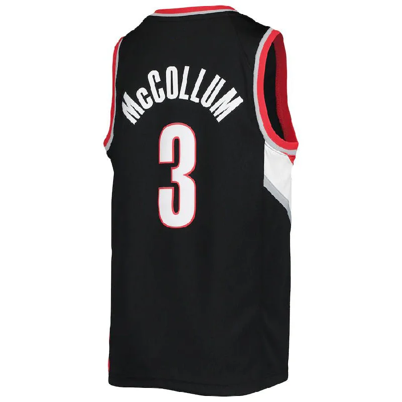 Custom Basketball Jerseys with Team Colors and Branding-P.Trail Blazers #3 C.J. McCollum 2021-22 Diamond Swingman Jersey Icon Edition Black Stitched American Basketball Jersey