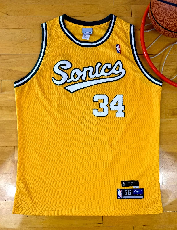 Basketball Jerseys with Contrast Collar for Stylish Touch-Seattle SuperSonics Ray Allen 2003-2004 Throwback NBA Basketball Jersey (50/XL)