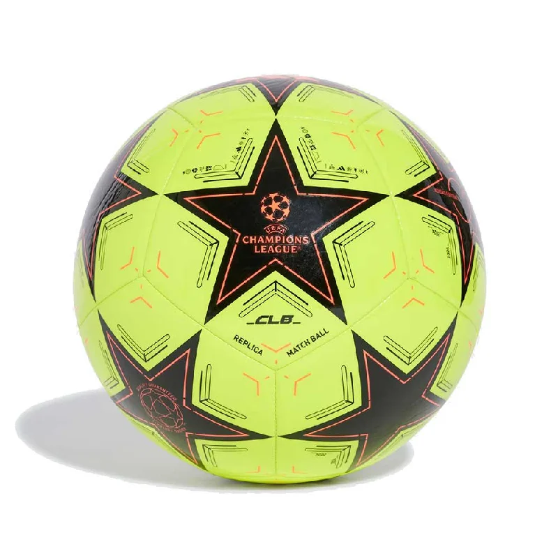 Street Soccer Balls for Asphalt Play-UCL Club Soccer Ball - Solar Yellow/Black/Turbo