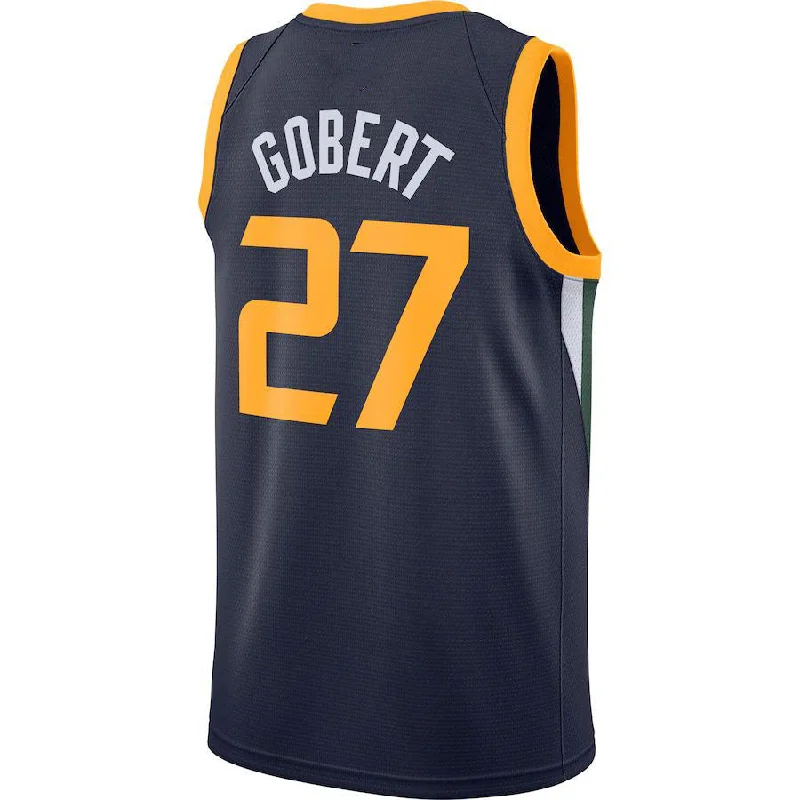 Basketball Jerseys with Sleeveless Design for Warm Weather-U.Jazz #27 Rudy Gobert 2020-21 Swingman Jersey Navy Icon Edition Stitched American Basketball Jersey