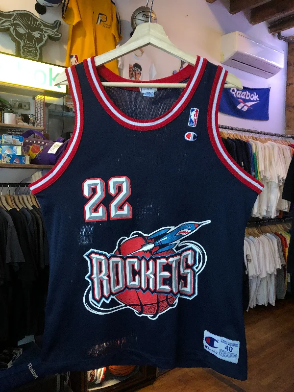 Basketball Jerseys with Extra Breathability for Hot Weather Play-Vintage Champion Houston Clyde Drexler Jersey Size 40 / Medium