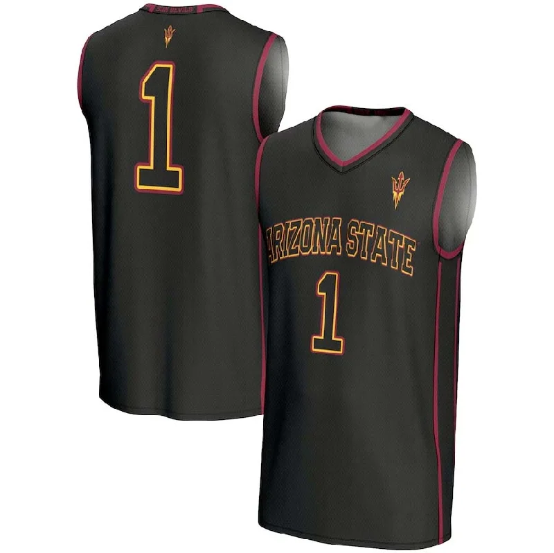 Basketball Jerseys with Custom Team Logos-#1 A.State Sun Devils GameDay Greats Lightweight Basketball Jersey - Black Stitched American College Jerseys