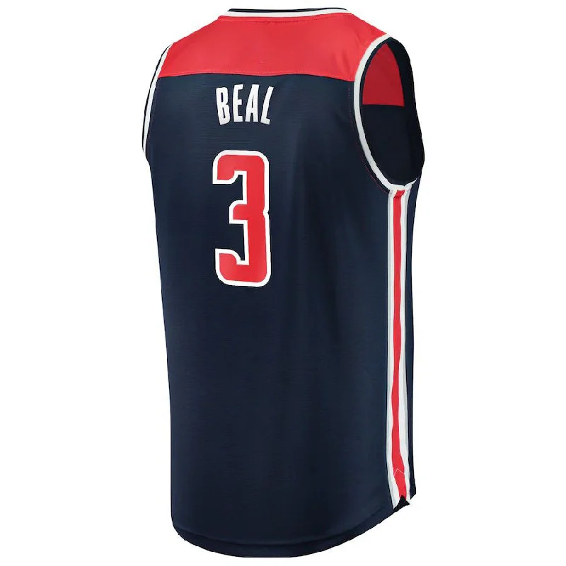 Basketball Jerseys with Quick-Dry Technology for Hot Weather Play-W.Wizards  #3 Bradley Beal Fanatics Branded  Fast Break Player Jersey Statement Edition Navy Stitched American Basketball Jersey