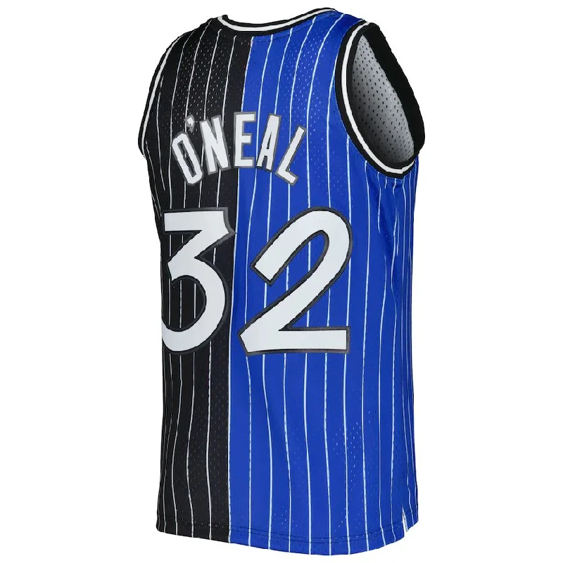 Basketball Jerseys with Anti-Wrinkle Fabric for Easy Maintenance-O.Magic #32 Shaquille O'Neal Mitchell & Ness Hardwood Classics 1994-95 Split Swingman Jersey BlueBlack Stitched American Basketball Jersey