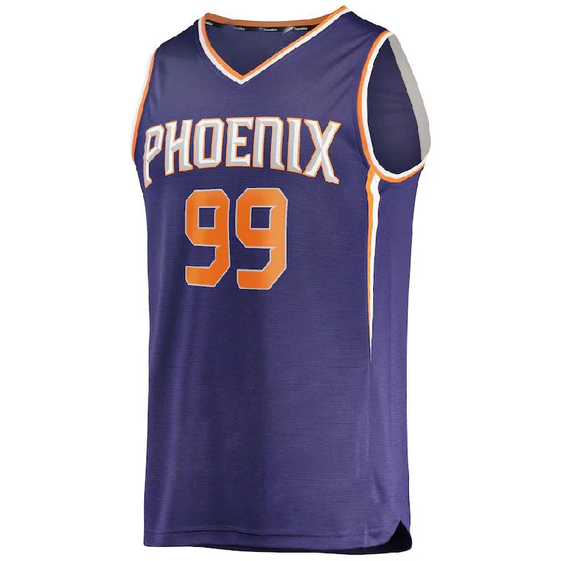 Basketball Jerseys with Anti-Wrinkle Fabric for Easy Maintenance-P.Suns #99 Jae Crowder Fanatics Branded  2021-22 Fast Break Replica Jersey Icon Edition Purple Stitched American Basketball Jersey