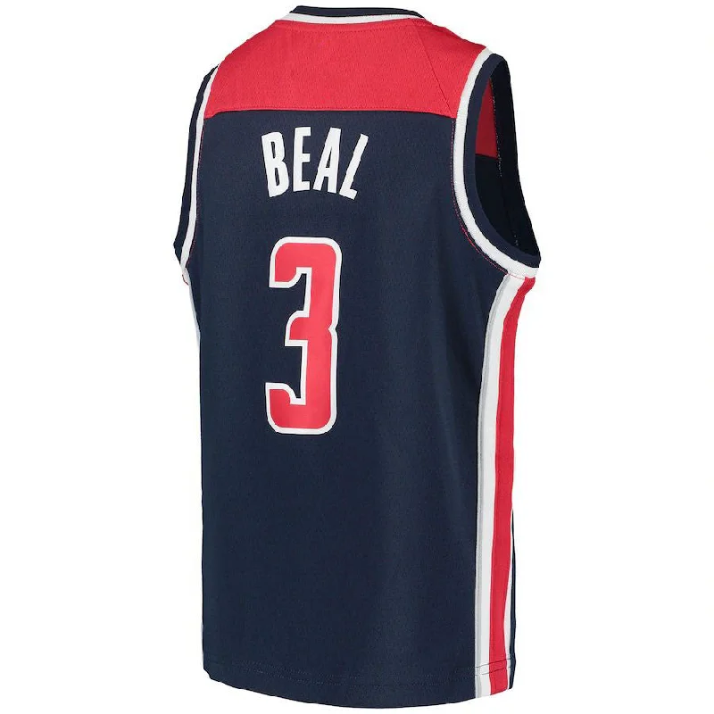 Basketball Jerseys with Side Panels for Stylish Look-W.Wizards  #3 Bradley Beal Jordan Brand  Swingman Player Jersey Statement Edition Navy Stitched American Basketball Jersey