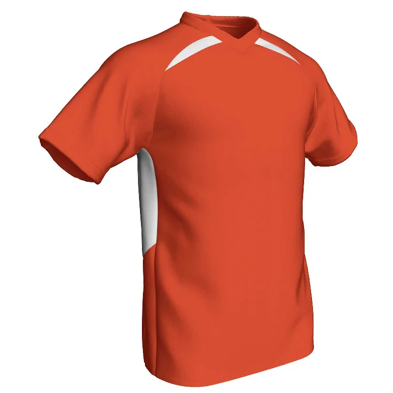 Baseball Jerseys with Full Button Front for Classic Look-Champro BS36 Check Baseball Jersey - Orange White