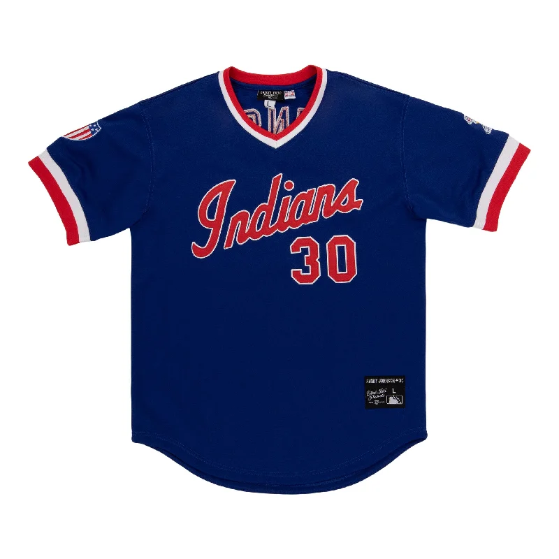 Youth Baseball Jerseys with Personalized Name and Number-Indianapolis Indians EFF MiLB Vintage V-Neck Baseball Jersey - Randy Johnson