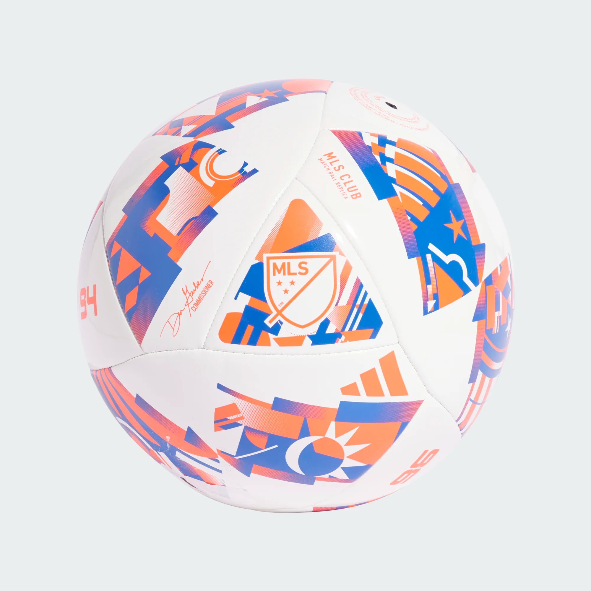 Beach Soccer Balls for Sand Play-adidas MLS Club Soccer Ball White Solar Red Blue