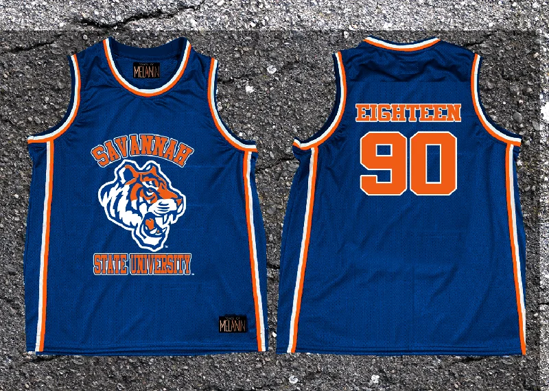 Basketball Jerseys with Zip-Up Design for Easy Wear-SAVANNAH STATE. BASKETBALL JERSEY