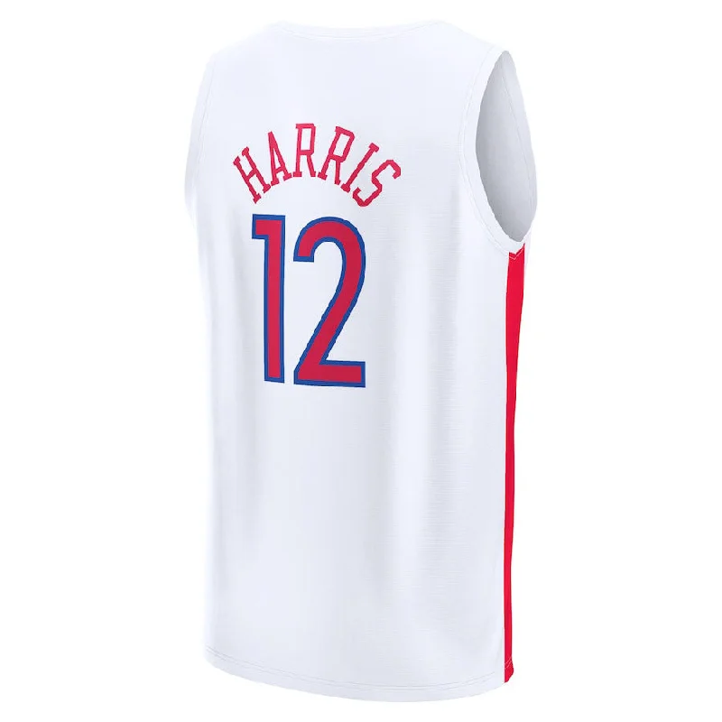 Basketball Jerseys with Full-Length Sleeves for Full Coverage-PH.76ers #12 Tobias Harris  Fanatics Branded 2022-23 Fastbreak Jersey City Edition White Stitched American Basketball Jersey