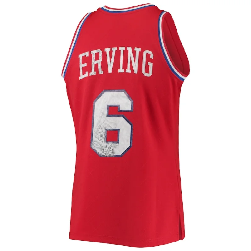 Basketball Jerseys with Anti-Odor Technology for Comfort-PH.76ers #6 Julius Erving Mitchell & Ness 1996-97 Hardwood Classics  75th Anniversary Diamond Swingman Jersey Red Stitched American Basketball Jersey