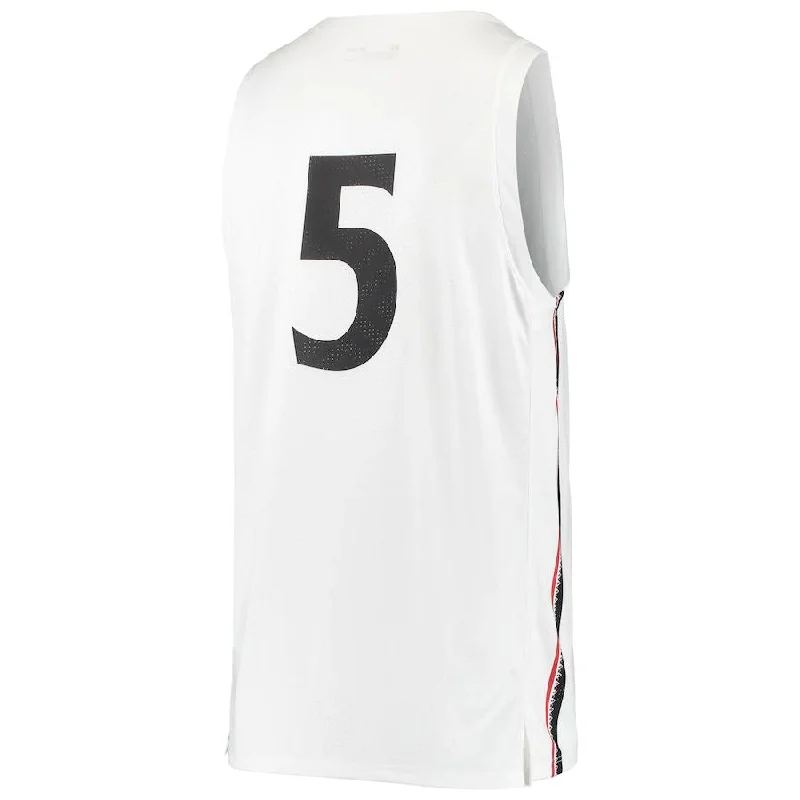 Basketball Jerseys with Double-Stitched Seams for Durability-#5 C.Bearcats Under Armour College Replica Basketball Jersey White Stitched American College Jerseys