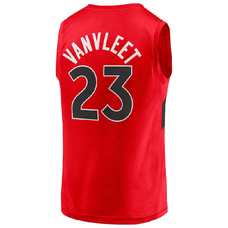 Basketball Jerseys with Mesh Inserts for Extra Ventilation-T.Raptors #23 Fred VanVleet Fanatics Branded  Fast Break Replica Player Jersey Red Icon Edition Stitched American Basketball Jersey