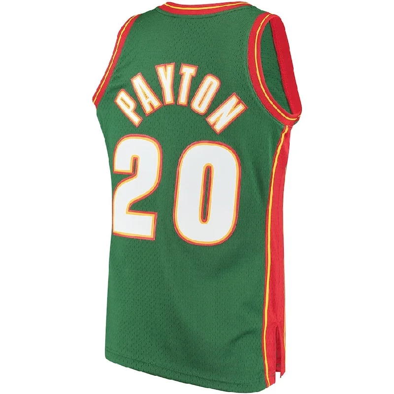 Basketball Jerseys with Soft Interior Lining for Comfort Against Skin-S.SuperSonics #20 Gary Payton Mitchell & Ness Hardwood Classics Swingman Jersey - Green Stitched American Basketball Jersey